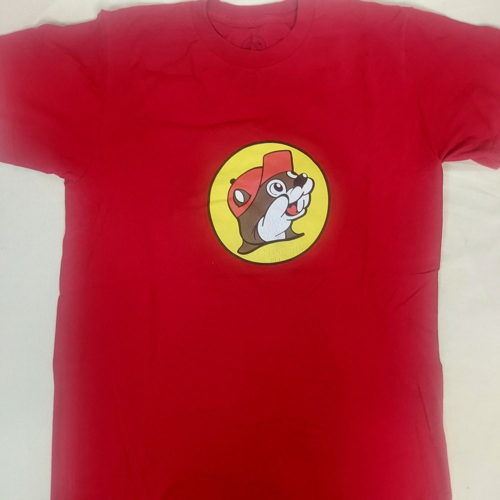 Bucees Graphic‎ T-Shirt Short Sleeve Crew Neck Casual Red Small